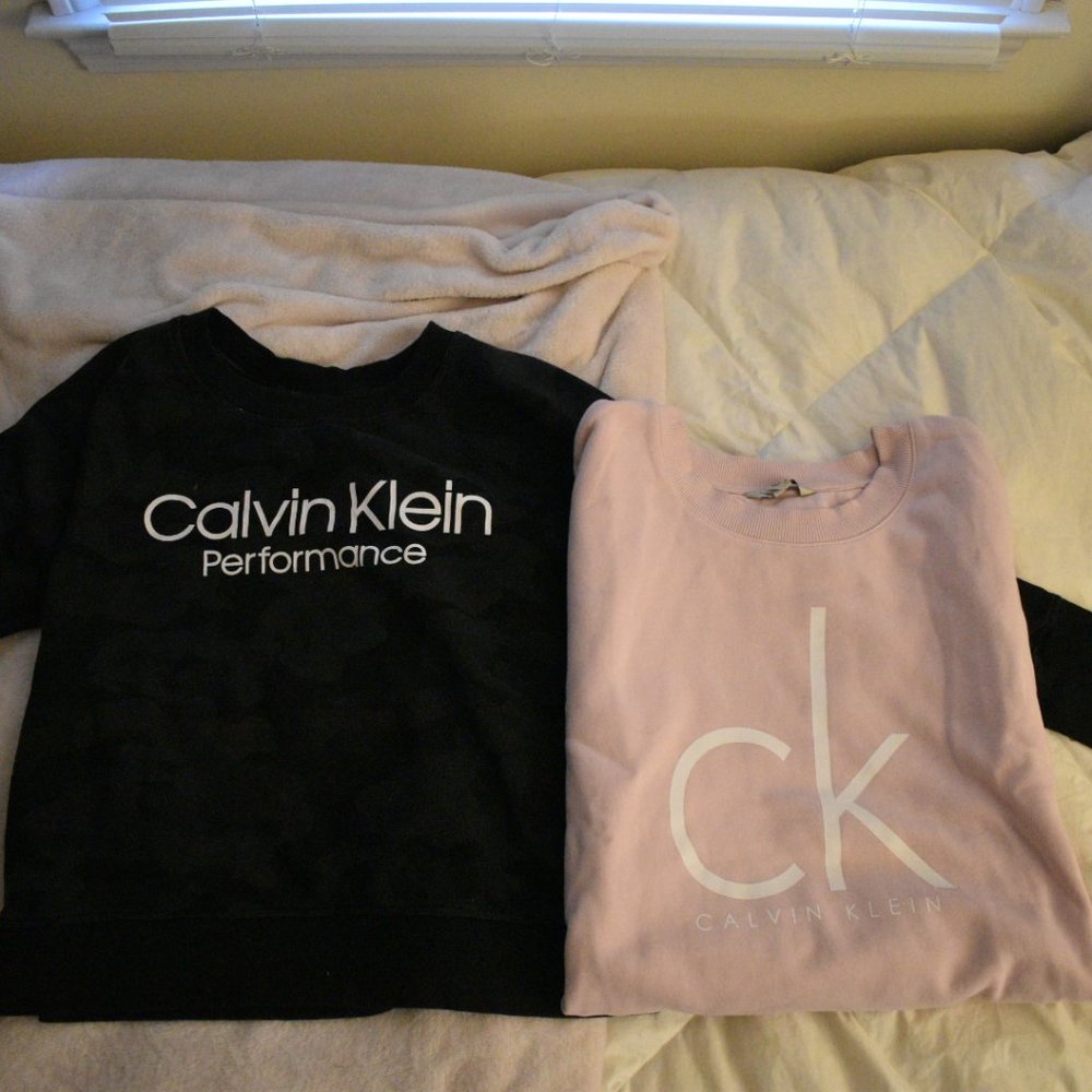 TWO Calvin Klein Crew Neck Sweatshirts
